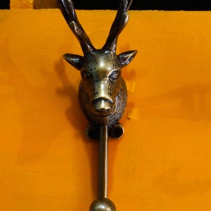 Antique Brass Deer Hook
