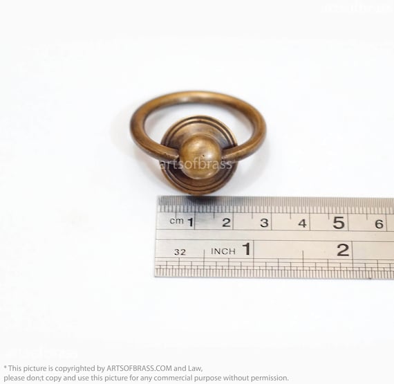 1.41 Inches Vintage Retro Western Solid Brass Antique ROUND Ring
