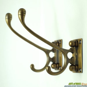 3.74" inches Lot of 2 pcs Vintage Solid Brass Western Folding Brass Hook Hanger FOLDING Antique Wall Coat Hat Hooks U010