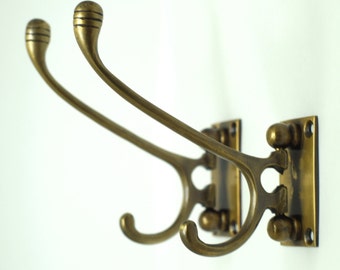 3.74" inches Lot of 2 pcs Vintage Solid Brass Western Folding Brass Hook Hanger FOLDING Antique Wall Coat Hat Hooks U010