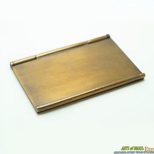 5.19&quot; 1 pcs vintage Retro Big Basic Plain Plate Hinges Style Solid Brass Cabinet Door Rectangle Plain Plate Handle Drawer Pulls Engsel Gemuk