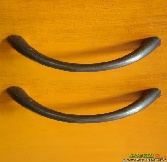 4.68" 2 pcs Vintage Retro Straight Plain Solid Brass Cabinet Drawer Handle Pulls