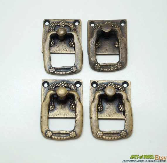 1.25" inches Lot of 4 pcs Vintage Victorian Square Cabinet Handle Pull Vintage Cabinet KNOB A173
