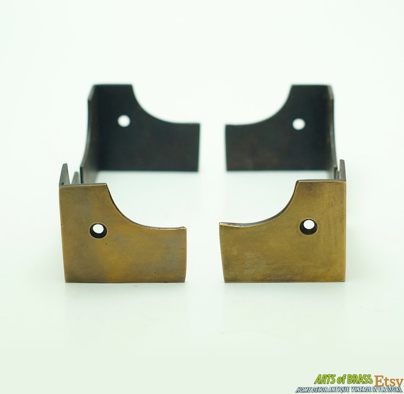 1.96" inches lot of 4 pcs Western Retro Table Box Cabinet Trunk Corner Protector Solid Brass Corner Protector T019