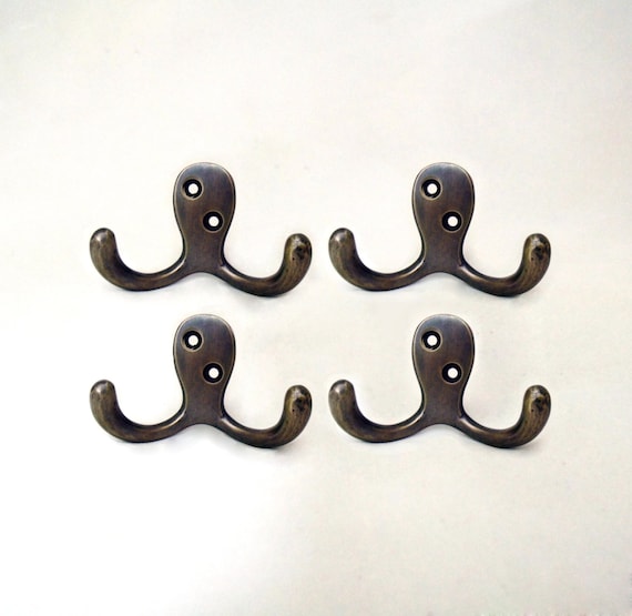 Lot of 4 pcs Vintage Strong Hook Wall Mount Hat Coat Hooks Hanger