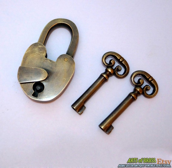 Mini cadenas Petit cadenas en laiton massif avec 2 clés pour