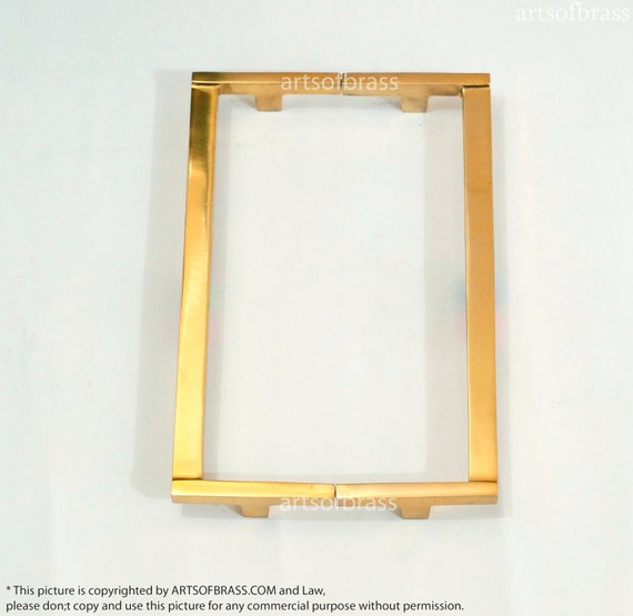 9.44" inches Set Vintage Retro Square Box Grip Handle Polished Brass Gold Finishing Pulls Handle Cabinet Drawer Handle Pulls C113