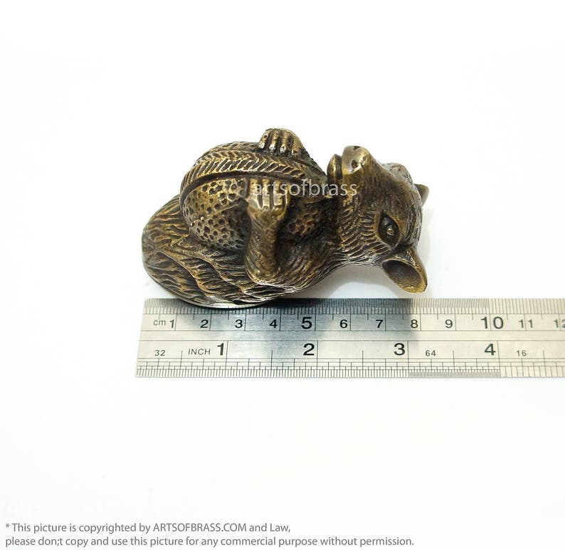 Vintage Squirrel With Nuts Solid Brass Bottle Opener Antique Etsy