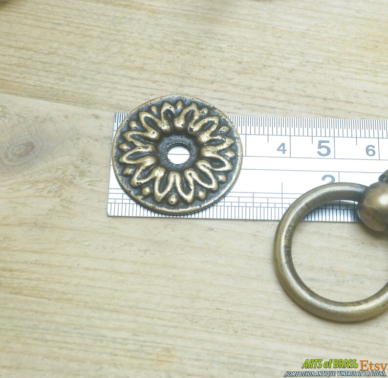 Lot of 6 Pcs Vintage Victorian Round Ring Solid Brass Antique Etsy