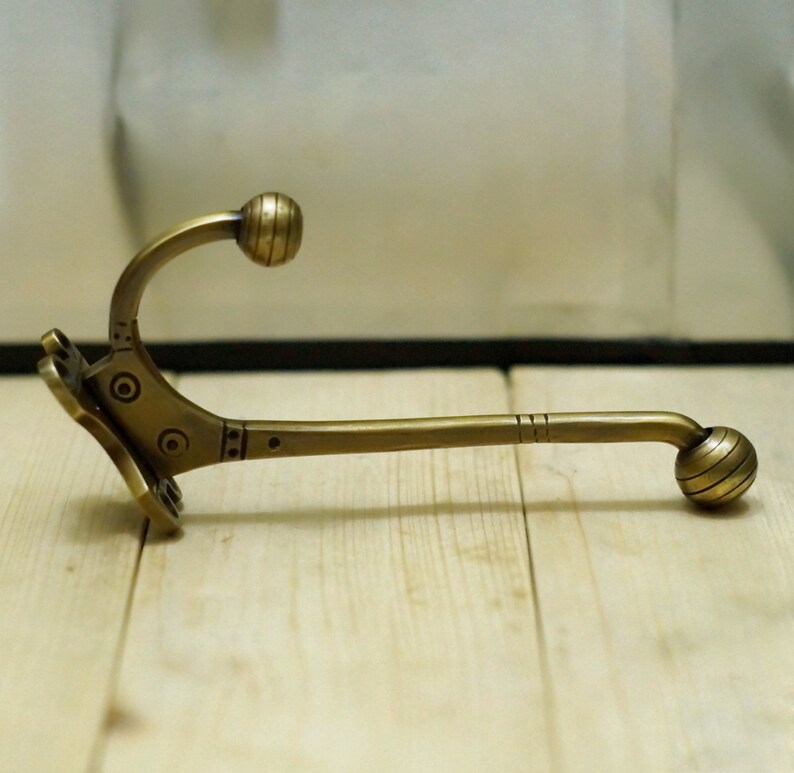 Lot of 2 Pcs Vintage HOOK BALL ROUND Strong Solid Brass Etsy UK