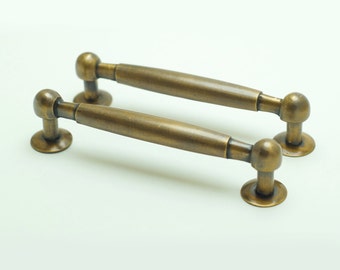 5,31" Veel van 2 stuks RETRO Vintage massief messing kastkast antieke kastdeur ladetrekker C012