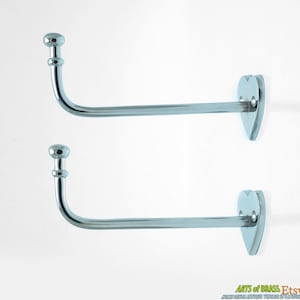 5.11&quot; Lot of 2 pcs Wall Hook LOVE CHROME Finishing Wall Mount Hook Coat Hat Hanger Hooks U059C