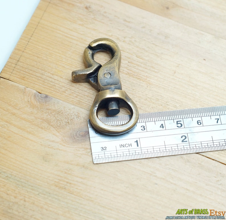 Lot of 3 Pcs Vintage Solid Brass Strong Buckle Locking Clip Etsy