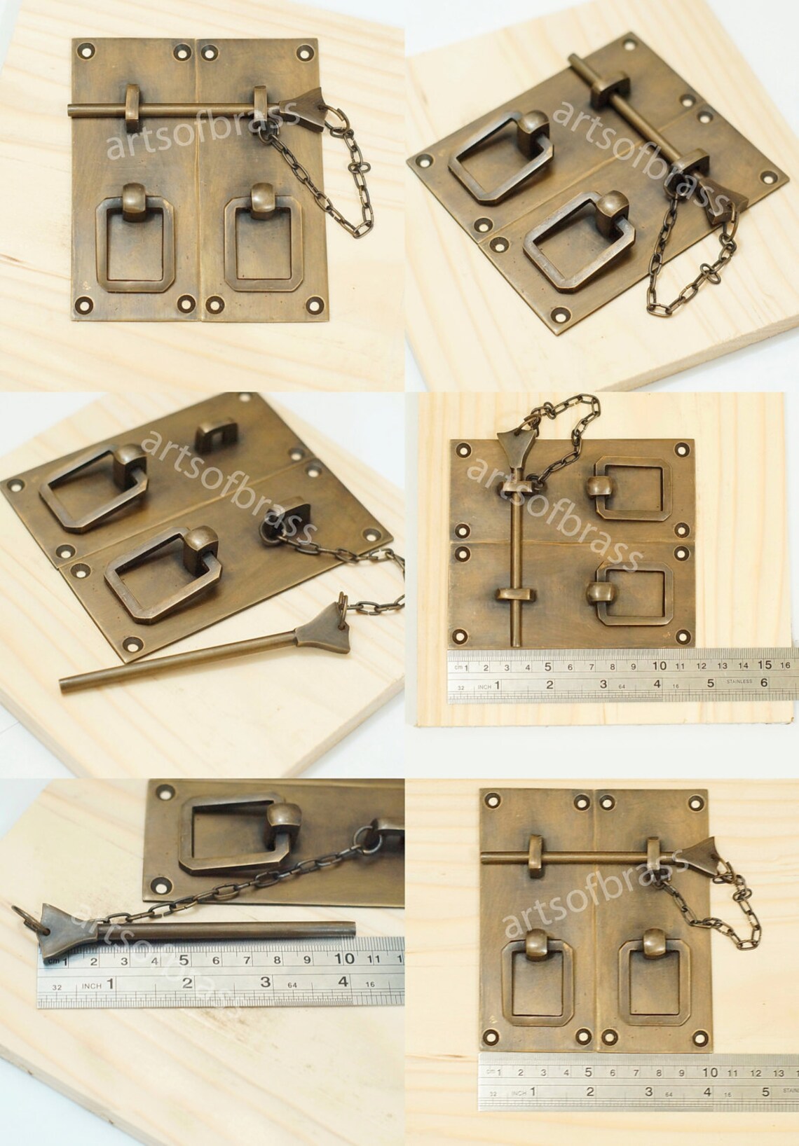 Vintage Solid Brass Retro Drawer LATCH LATCH Door Box Etsy