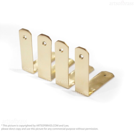 2.36" inches lot of 4 pcs Western Table Cabinet Trunk Corner Protector Solid Brass Corner Protector - Raw Brass color