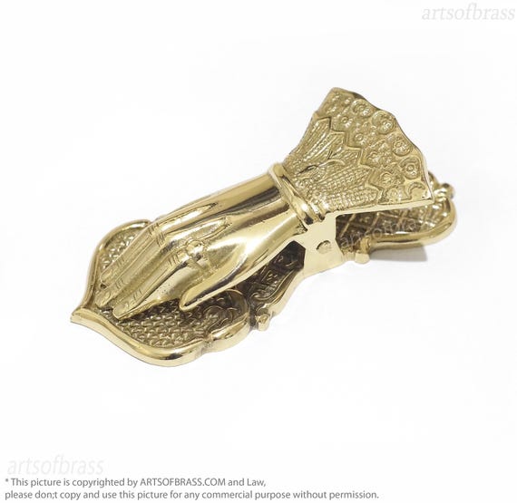 5.11" Solid Brass Victorian Ladies Finger Paper Clip – Gold Finish