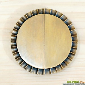Diameter Ø4.72&quot; inches Vintage Retro Round Antique Cabinet Brass KNOB Drawer Ring door Handle Pulls AC112
