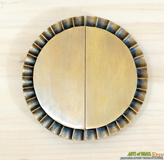 Diameter Ø4.72" inches Vintage Retro Round Antique Cabinet Brass KNOB Drawer Ring door Handle Pulls AC112
