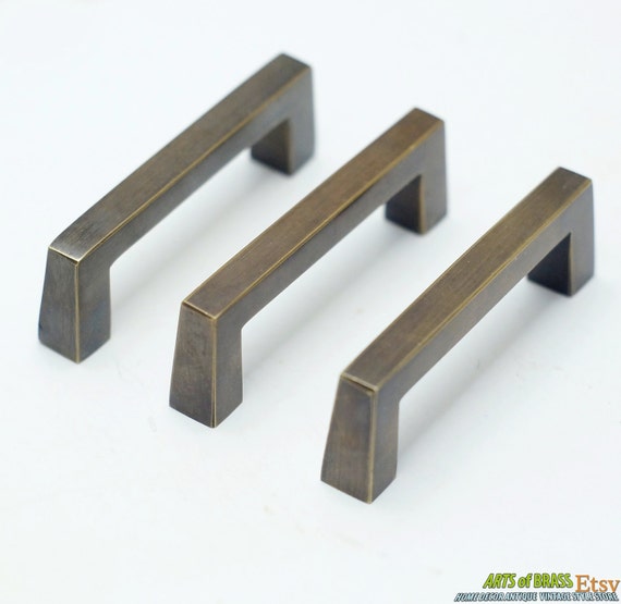 2.87" Lot of 3 pcs RETRO Vintage Bar Western Country Closet Solid Brass Antique Cabinet Door Drawer Pull C042