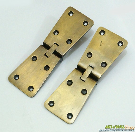 2.12 Inch  4 small pieces Vintage CLASSIC Hinges ANTIQUE style Solid pure Brass polished  Cabinet Door Decor hinge restore