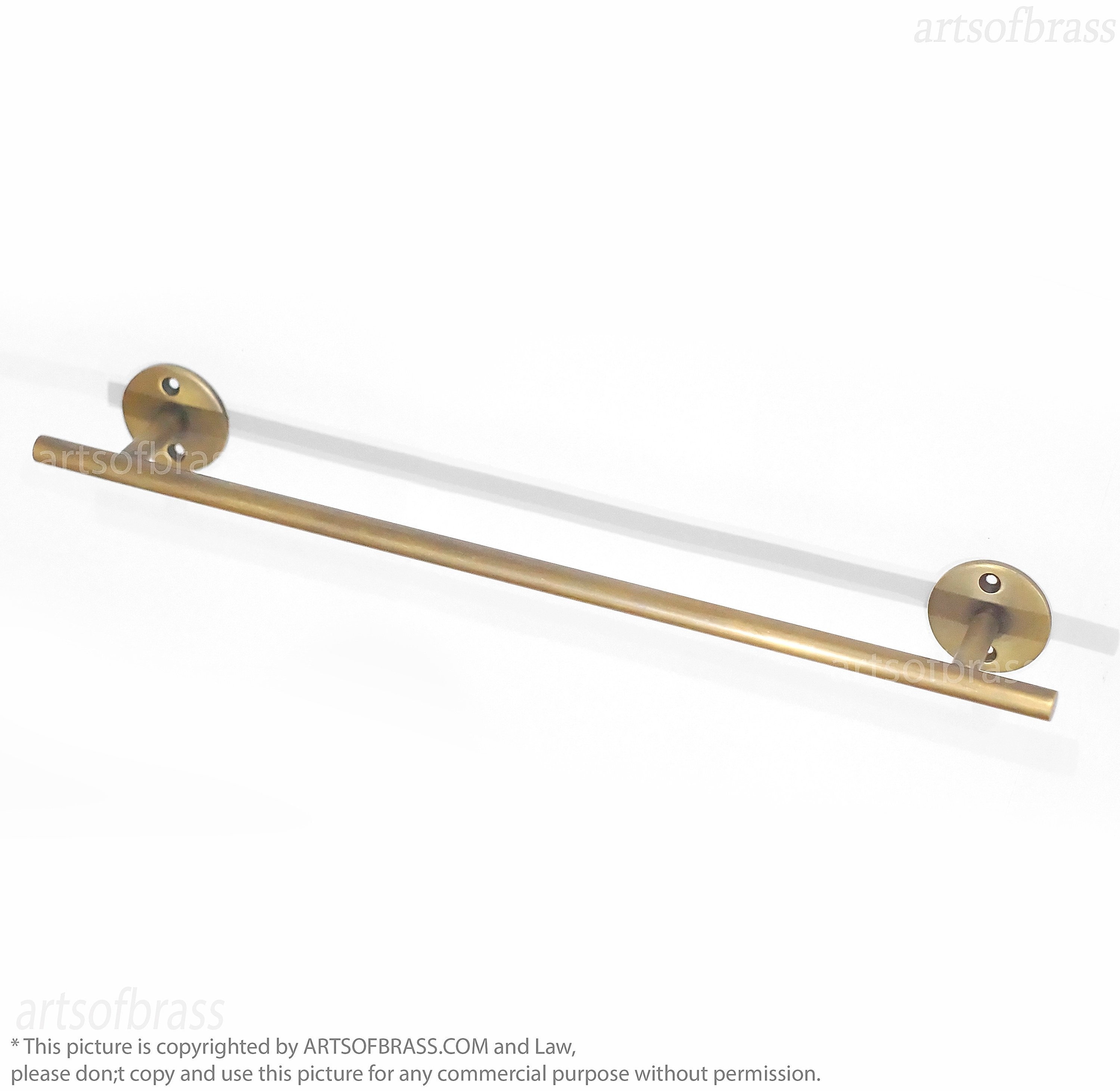 13.77 Inches Solid Brass VINTAGE Retro Towel Rack Hanger Retro