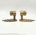5.11' inches Pair Vintage Victorian Solid Brass Curtain Rods Classic Finials Final Holder 