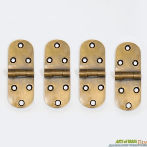 3.11&quot; inches Lot Vintage Retro Western Decorative Solid Brass Cabinet Drawer Door Hinge / Hinges V066