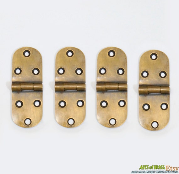 3.11" inches Lot Vintage Retro Western Decorative Solid Brass Cabinet Drawer Door Hinge / Hinges V066