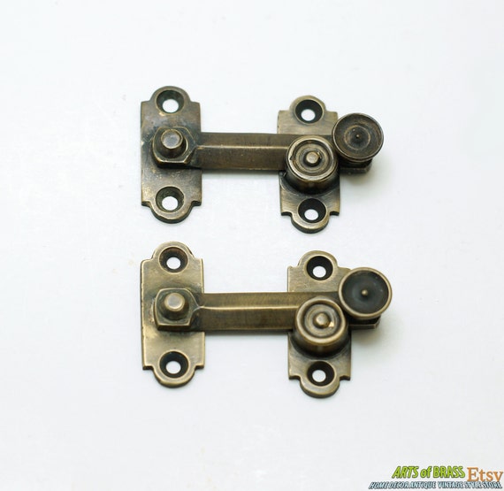 1.96" inches Lot of 2 pcs Vintage BOX Door LATCH HOOK Solid Brass w062