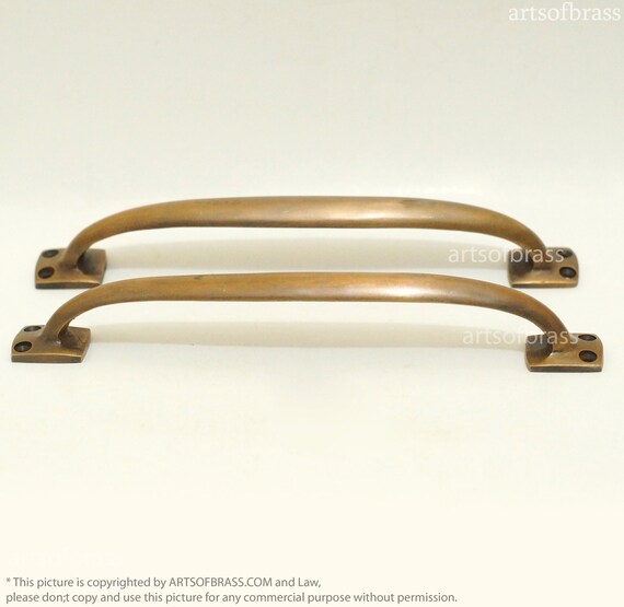 8.85" inches Lot of 2 pcs Vintage Retro Long Western Classic Bar Handle Brass Cabinet Knob Pull Handle C155
