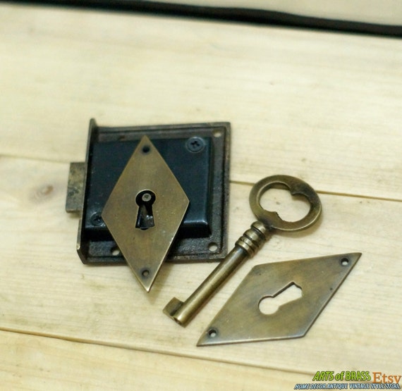 Chiave Barbuta Per Armadietto - Ottone Brunito, 38 Mm, Stile Vintage, Per Serrature EURO