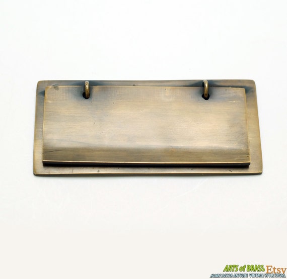 4.84" inches vintage Wide Retro Basic Plain Plate Solid Brass Cabinet Door Rectangle Plain plate handle KNOB Drawer Pulls G017