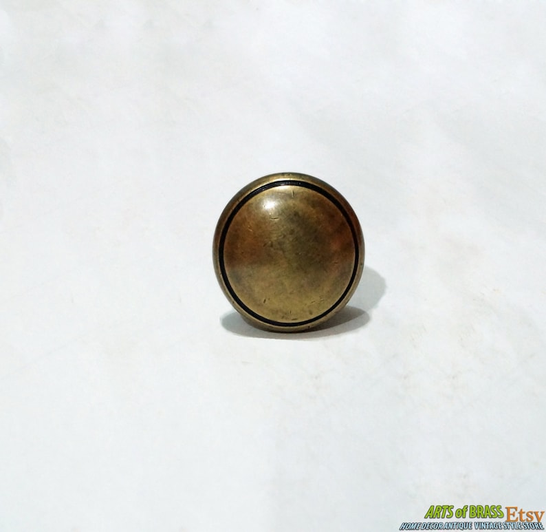 Lot of 4 pcs Vintage SIMPLE PLAIN Antique Solid Brass Handle Cabinet Drawer Handle Pulls