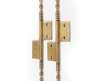 8.26" inches set of 2 pcs Vintage Lift Off Minaret Tips Watson Hinge Solid Brass Hinges