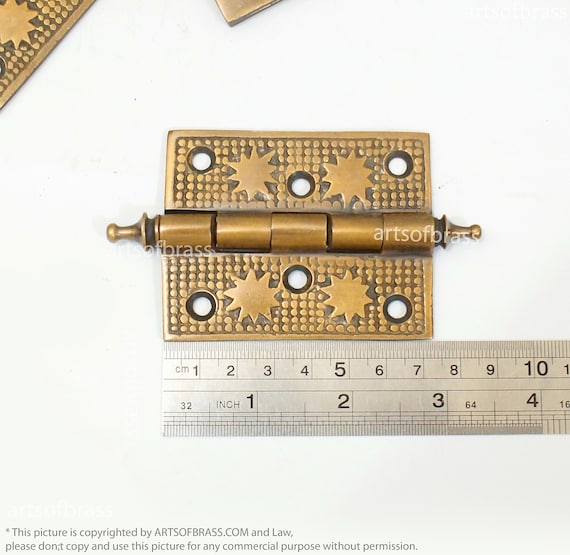 2.87 Inches Vintage Hinges Minaret Tips Watson Star Brass Hinge