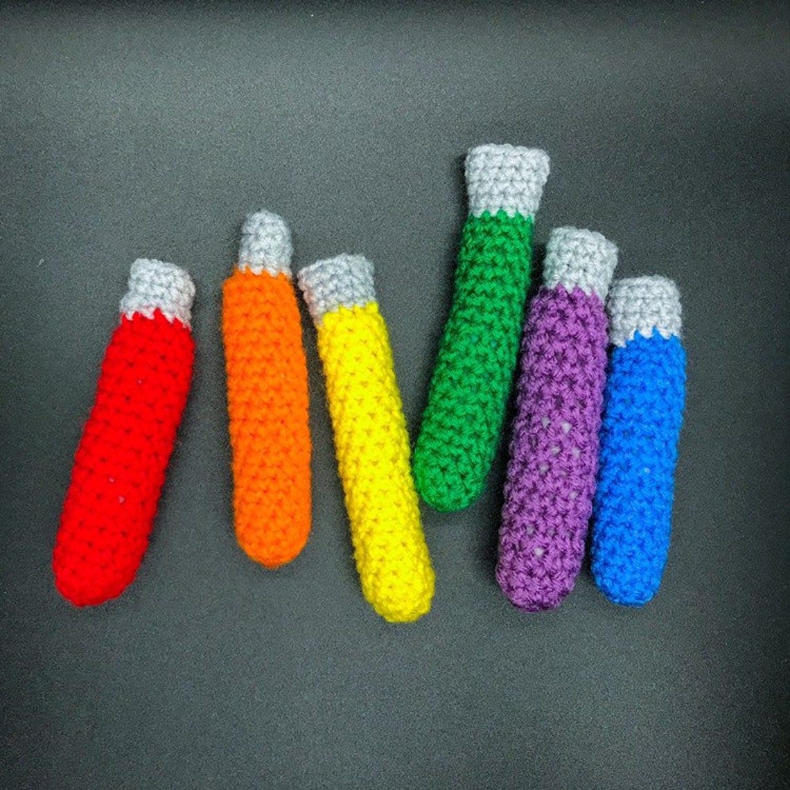 Rainbow Test Tubes set of Six Etsy