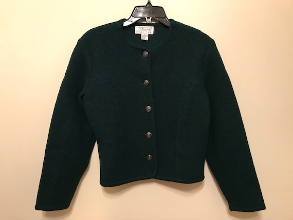 Talbots Fitted Forest Green Jacket - image 1