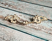 Victorian Drawer Pulls Brass Drawer Pulls French Provincial Drawer Pulls Vintage Drawer Pulls KBC Furniture Hardware French Ivory Pulls