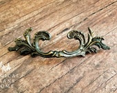 French Provincial Pulls KBC French Country Furniture Pull Antiqued Brass Drawer Pulls Wild Leaf Dresser Hardware Cabinet Drawer Pull Handles