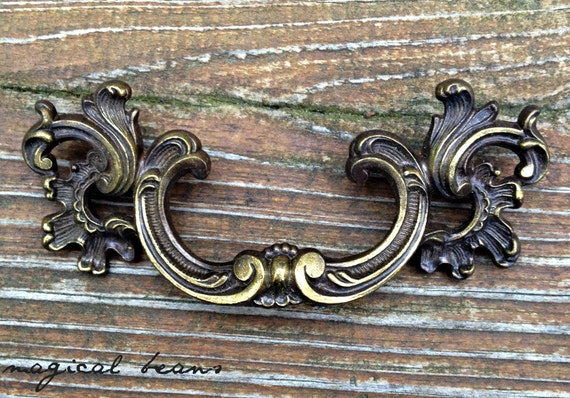 French Provincial Drawer Pulls Brass Drawer Pulls Vintage Etsy