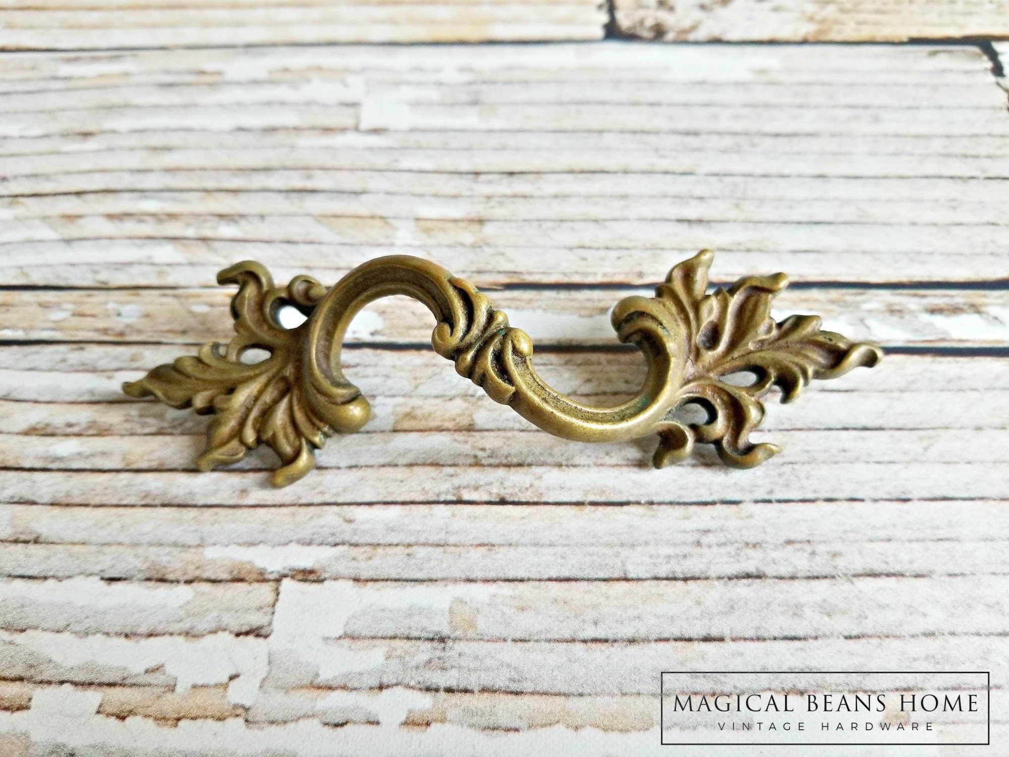 French Provincial Dresser Pulls Brass Drawer Pulls Keeler Etsy