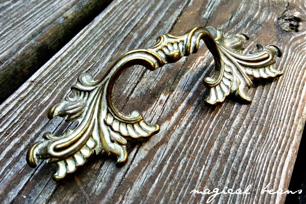 French Provincial Dresser Pulls KBC Vintage Drawer Pulls Brass Etsy