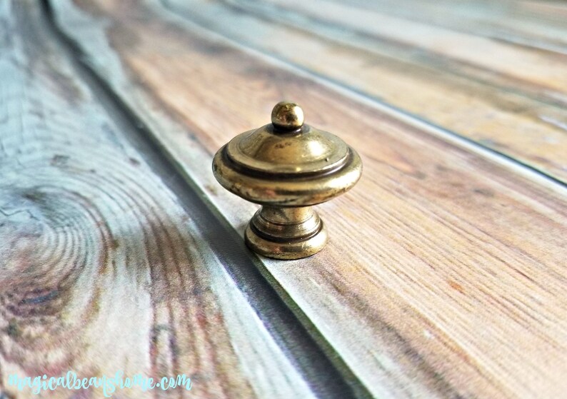 Knob Multi Ring Knob Spired Gold Drawer Knob Gold Cabinet Knob Decorative Drawer Knob Vintage Drawer Knob Brass Drawer Knob Keeler Brass Co