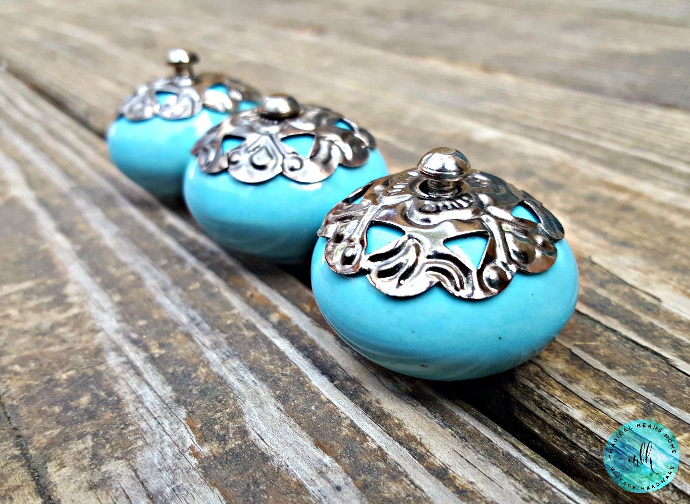 Blue Ceramic Drawer Knob Decorative Drawer Knobs Kids Etsy