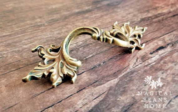 French Provincial Dresser Pulls Brass Drawer Pulls Keeler Etsy