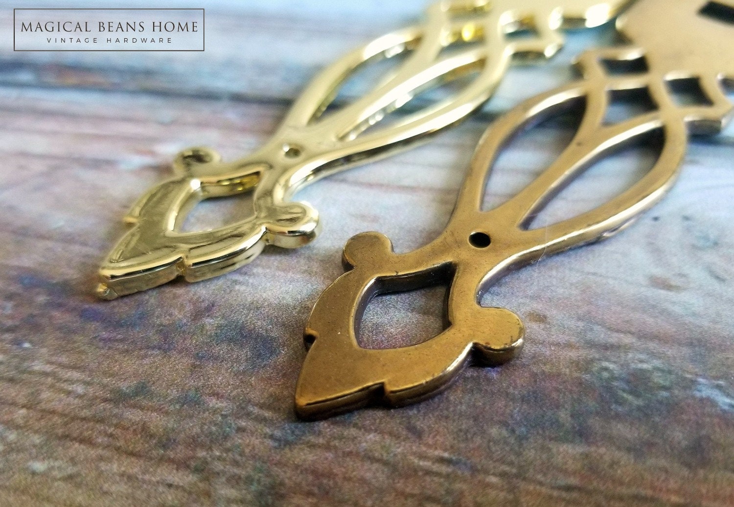 Brass Backplate Gold Drawer Pulls Keeler Brass Co Vintage Etsy