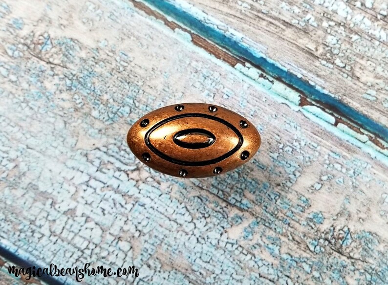 Copper Drawer Knobs Oval Cabinet Knobs Dresser Knobs Copper Etsy