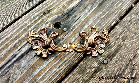 Brass Drawer Pull French Furniture Pulls French Provincial Etsy