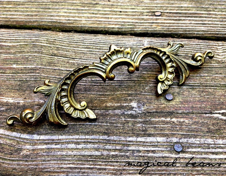 French Provincial Drawer Pulls Brass Drawer Pulls Vintage Etsy