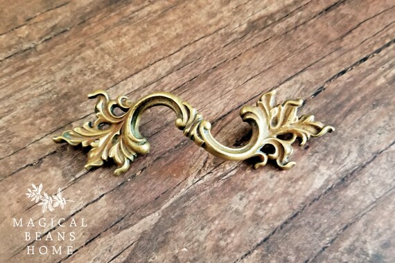 French Provincial Dresser Pulls Brass Drawer Pulls Keeler Etsy